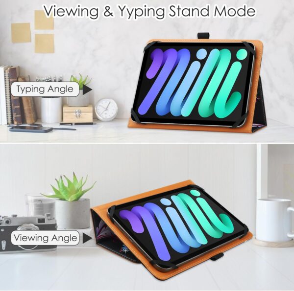 HGWALP Universal Case for 7-8 inch Tablet, Stand Folio Case with Adjustable Silicon Band and Stand - Image 7