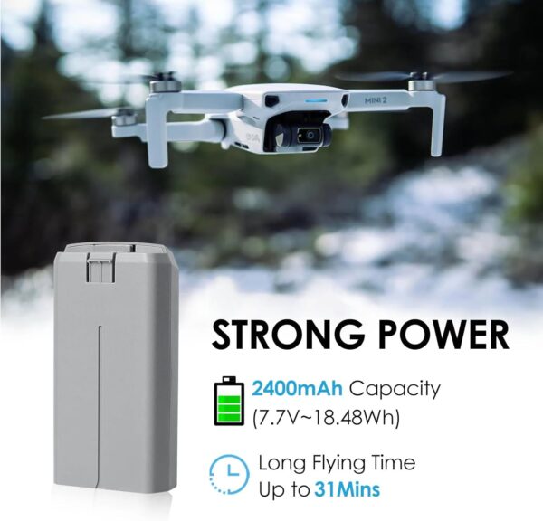 Intelligent Flight Battery, for DJI Mavic Mini 2 Mini 2 SE Mini SE Replacement Spare Battery, 2400mAh 40min Flight Time, Accessory for Drone, Multiple Safety Protection - Image 6