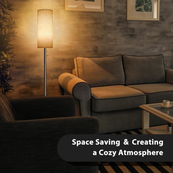 Jayencer Floor Lamp for Living Room, 3 Color Temperature Modern Standing Lamps,Tall Lamp with Round Linen Lampshade for Bedroom Living Room Office - Image 4