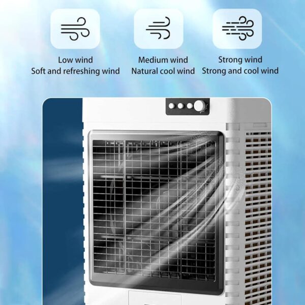 Yajuer Windowless Air Conditioner, Evaporative Swamp Cooler with 3 Speeds and Large Tank, Portable Air Cooler for Room Office Garage Use - Image 7