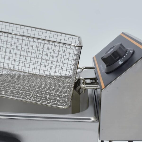 Electric Deep Fryer 6L 3000W Countertop Stainless Steel Single Tank with Lids&Basket Home, Restaurant Use - Image 4