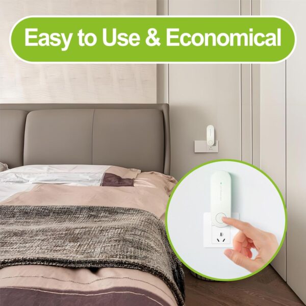 Mini Air Purifier,Small Air Purifier with Silent Work,Plug ln Air Freshener for Bedroom/Home/Kitchen/Toilets/Living Room/Pet Room - White - Image 3