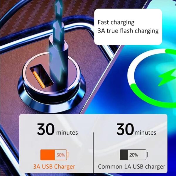QC 4.0 Car Phone Charger USB C Car Charger [USBC 20W+USBA 20W] PD3.0 12V USB Socket Fast Charge [Metal] Cigarette Lighter USB Car Charger Adapter for iPhone 16 Pro Max Samsung iPad Pro - Image 5