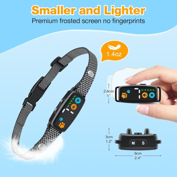 Anti Bark Collars for Dogs, Humane No Shock Bark Collar, Vibration & Beep, 7 Adjustable Sensitivity Levels, Rechargeable Stop Dog Barking Collar for Small Medium Large Dogs with IPX7 Waterproof - Image 7