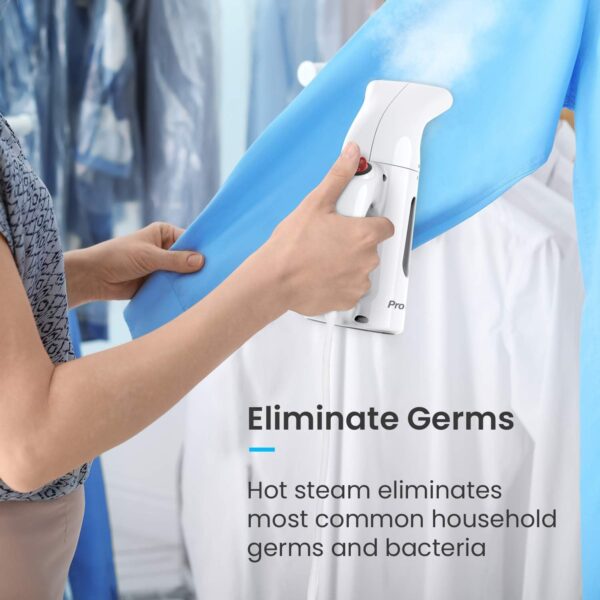 Pro Breeze® Garment Steamer 850 Watt. Compact and Portable Handheld Fabric Steamer with Ultra-Fast Heating Element and Travel Pouch - Image 4