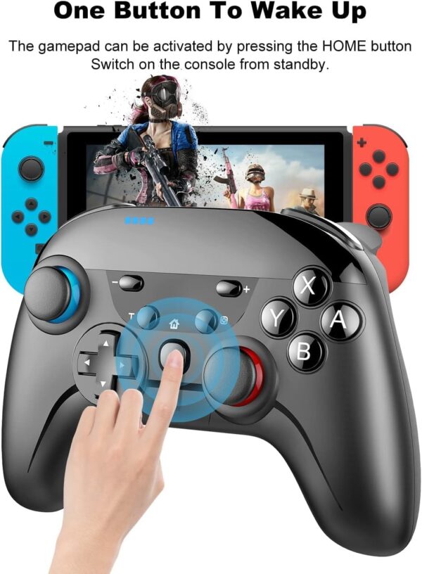 Cehensy Wireless Switch Controller for Nintendo Switch/Switch Lite/Switch OLED/PC Window Game,Bluetooth Switch Pro Controllers Gamepad with Wake up,Gyro Axis,Turbo,Dual Vibration,Screenshot,Black - Image 6