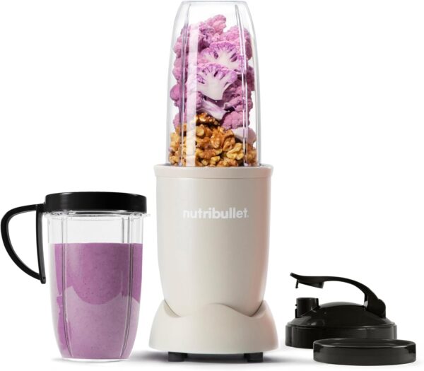 nutribullet Blender 900 Series in Matte Sand - Powerful 25,000 RPM Extractor Blends Frozen Fruit, Nuts & Ice for Smoothies & Juices - 11 Piece Kit Includes Cups, To Go Lids, Lip Rings & User Manual - Image 2