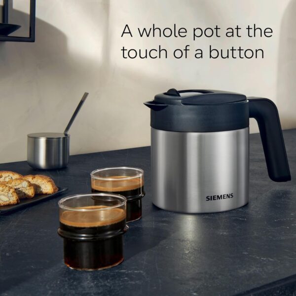 SIEMENS EQ900 Fully Automatic Bean to Cup Coffee Machine, 6.8" Touch Screen Display, Cup Warmer, baristaMode, eGrinder, beanIdent System, 30+ Coffee Beverages with Home Connect, TQ905GB3 - Image 14