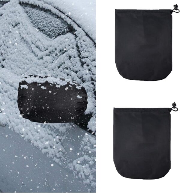 Auto Side Mirror Snow Cover,33 x 27cm Side View Mirror Cover,Frost Guard Mirror Cover Auto,Auto Rearview Protection Cover,Dust-Proof Waterproof Auto Exterior Rear View Mirrors,Car Mirror Accessories - Image 2