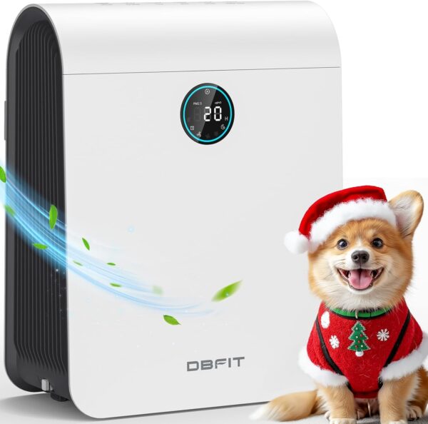 Air Purifiers for Home Large Room Up to 2500 ft² with PM 2.5 Display Air Quality Sensor, DBFIT H13 HEPA Air Purifier with Washable Filter, Auto Mode, Air Cleaner for Smoke Dust Pollen Pets Hair Odor - Image 2