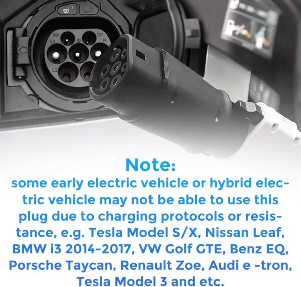 Opaltool Type 1 to Type 2 Ev Charging Cable Car Charger Adapter, 32A SAE J1772 to IEC 62196 Car Charger Converter Electric Vehicles Charging Adapter - Image 3