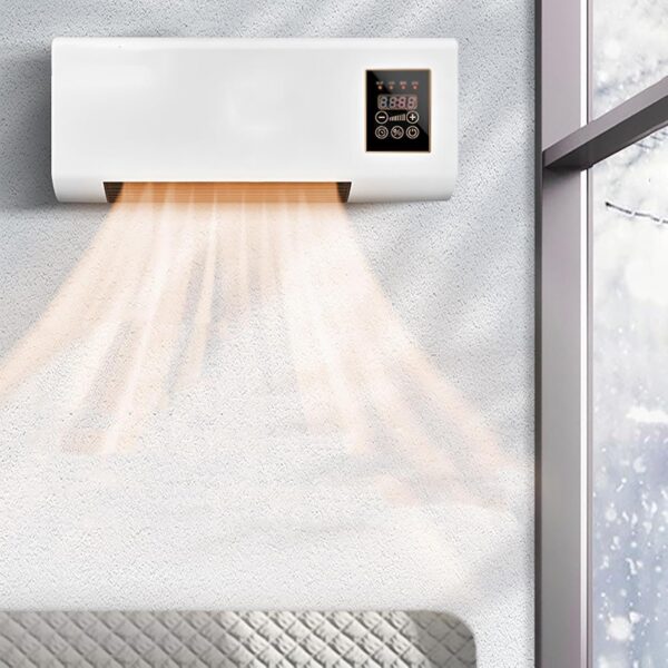Wall Mounted Cooling Heating AC Unit - Portable Air Conditioner 2000W with Remote Control for Home Office Bedroom, Intelligent Timing Feature - Image 2