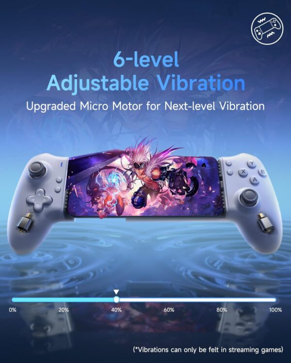 EasySMX M15 Type C Mobile Gaming Controller for Android iPhone 15 Series USB C, Cloud Gaming Xbox Playstation Game Pass Bluetooth Gaming Controller with Hall Joysticks Trigger Mechanical Plug and Play - Image 8