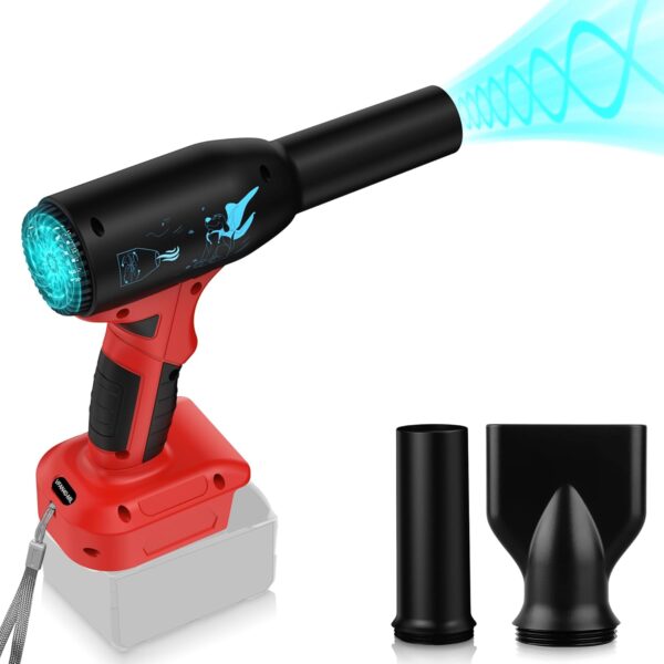 Compressed Air Duster Fit for Milwaukee 18V M18 Battery,High Power 400G Wind Speed,Rechargeable Cordless Air Blower for Keyboard, PC, Electric Devices Cleaning, Turbo Jet Dry Replace Canned - Image 2
