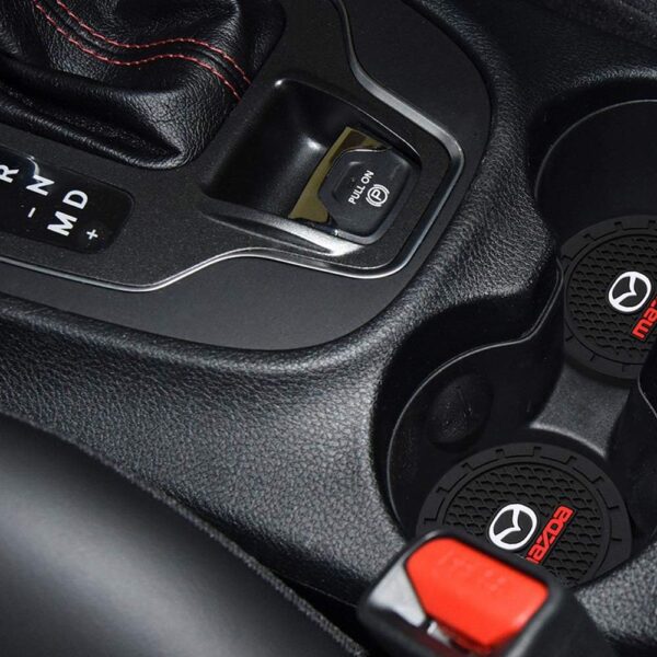 AOOOOP Car Interior Accessories for Mazda Cup Holder Insert Coaster - Silicone Anti Slip Cup Mat for Mazda 3 6 CX-3 CX-5 CX-9 MX-5 (Set of 2, 2.75" Diameter) - Image 3
