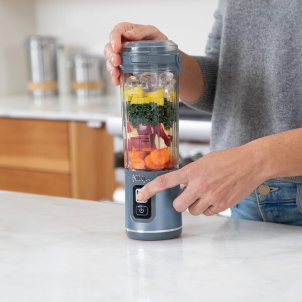 Ninja Blast BC151EUNV Portable Blender/Blender/Smoothie Maker, 530 ml Cup, Leak-proof Lid, Powerful Mini Stand Mixer, Wireless & Rechargeable, Crushes Ice & Fruit, Blue, - Image 15