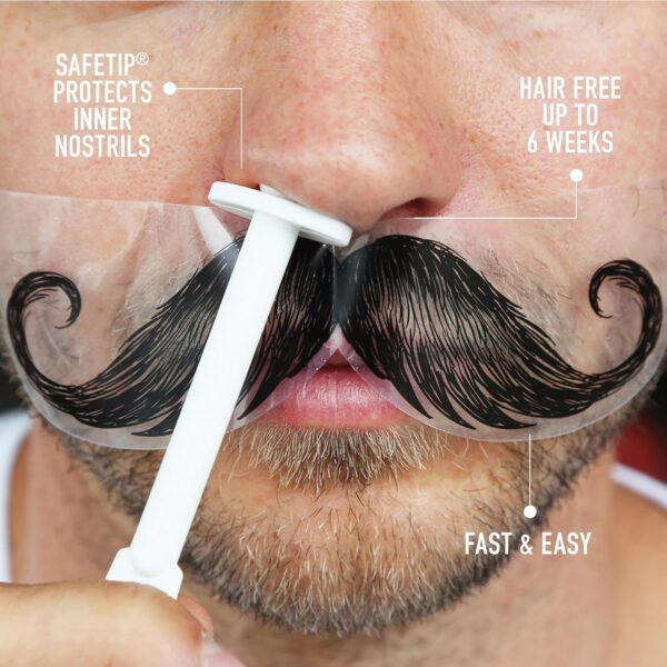 Nad's For Men Nose Waxing Kit, Nose Hair Removal, Nose Wax, Wax Kit Includes 30g Hard Wax, 4 Moustache Protectors, 6 Applicators, 3 Spatulas, 3 Antibacterial Wipes & 3 Post Wax Wipes - Image 3