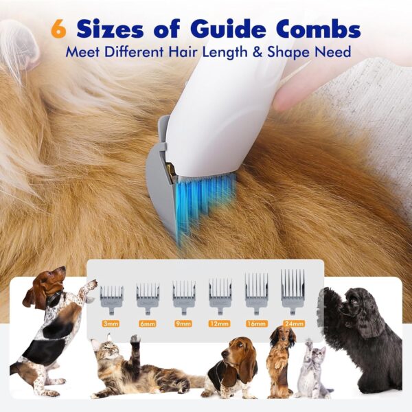Rywell Dog Vacuum Groomer,Dog Hair Vacuum 12Kpa, Pet Grooming Vacuum for Dogs with Low Noise, Pet Hoover with Clippers for Shedding Grooming, 3 Suction Mode - Image 5