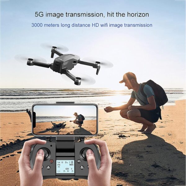 6K ESC Drones with cameras are for beginners with UHD Camera for Adults And kids,Two-axis gimbal brushless motor Drones with cameras are for beginners,GPS Remote Control Folding Quadcopter,r - Image 7