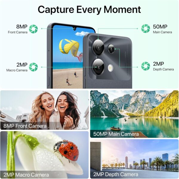 UMIDIGI G9 5G Mobile Phones, Android 14 Smartphone, 12(6+6) GB +128GB/1TB, 6.75" HD+ 90Hz Display Phones, 50MP Camera, Sim Free Unlocked Mobile Phone, 5000mAh, Dual SIM/FaceID/Fingerprint/GPS, Black - Image 5