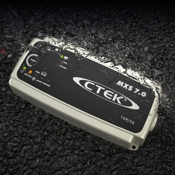 CTEK MXS 7.0 Fully Automatic Battery Charger (Charges, Maintains and Reconditions Car, Caravan and Motorhome batteries) 12V, 7 Amp - UK Plug, Black - Image 4