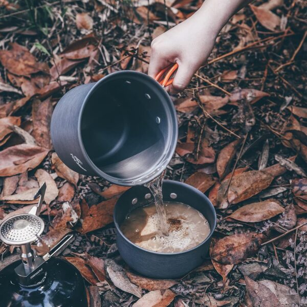 Fire-Maple Camping Pot Bowl Foldable Backpacking Cooking Set Pots for 1 Person 195g FMC-207 Ultralight Outdoor Single Cookware - Image 9