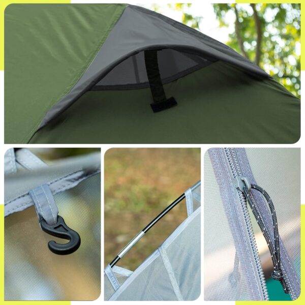 Forceatt Tent, 1/2 Person Two Doors Camping Tent, Ultralight Waterproof 1-2 Man Tent,Quick To Set Up,Portable,for Camping,Motorcycle Travel, Backpacking - Image 5