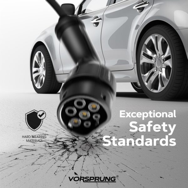 VORSPRUNG® Portable EV Charger Type 2 10A (UK Plug 3 Pin) - Rapid Electric Vehicle Portable Charging Cable T2 (IEC 62196-2 Type 2) EV Charger 3 Pin to Type 2 for All Type 2 EV/Phevs (5 Meter) -UK - Image 8