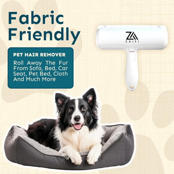 Reusable Pet Hair Remover Roller with Fur Trapping Compartment for Cats & Dogs, Portable, Multi-Surface Lint Removal Roller for Furniture, Couch, Blanket, Carpet & Clothing - Image 6