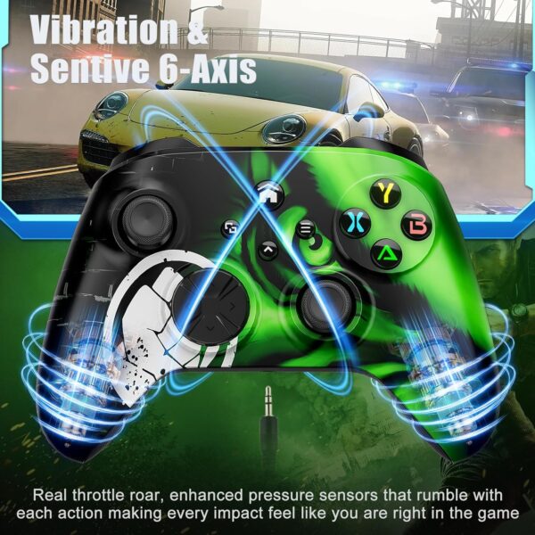 Nonbliep Compatible with Xbox Controller, for Xbox Series X|S, Xbox One X|S, Steam, PC, Special Edition Custom Wireless Controller with 3.5mm Audio Jack/Dual Vibration/Turbo Need to Upgrade - Image 7