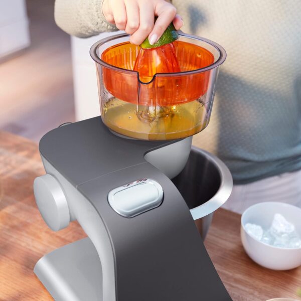 Bosch CreationLine 7 in 1 Stand Mixer MUM58259GB with 11 accessories, 7 Speeds, dough hook, whisk, beater, blender, juicer, mincer, shredder, 1000W, White/Silver - Image 10