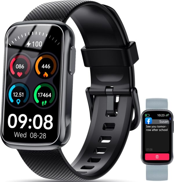 OUKITEL Smart Watch for Men Women with 24 Sport Modes, Fitness Tracker 1.47" Smartwatch with Heart Rate/SpO2/Sleep Monitor, Step Counter Activity Pedometer with IP68 Waterproof for iOS Android - Image 2
