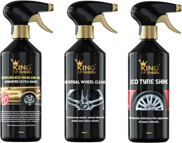 King of Sheen Waterless 11 Piece Car Cleaning Kit, to Clean Your Entire Vehicle to a showroom Standard. Ideal Car Gift Set for the Car Enthusiast. - Image 3