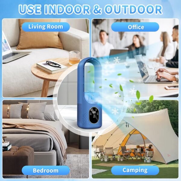 Portable Air Conditioners Fan, Evaporative Mini Air Conditioner with 6 Modes & 1-6H Timer & 7 Colors Night Light, Mini Air Cooling Fan, Personal Desk Air Cooler Fan for Room Bedroom Office Camping - Image 4