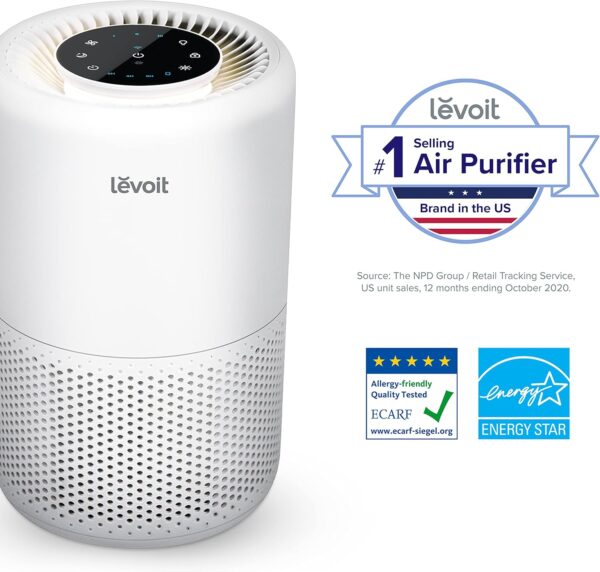 Levoit Air Purifiers for Home Bedroom with H13 HEPA & Carbon Air Filters CADR 187 m3/h & Smart WiFi Air Purifier for Home, Alexa Enabled H13 HEPA Filter, CADR 170m3/h, Remove Allergies - Image 4