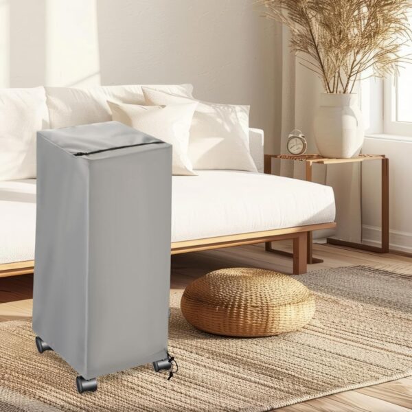 Portable Air Conditioners Cover for TEMEIKE AC Unit, Anti-Dust Evaporative Cooler Storage Bags, Indoor Heavy Duty Waterproof Swamp Cooler Cover AC Protection Cover with Accessories Pocket (Gray) - Image 9