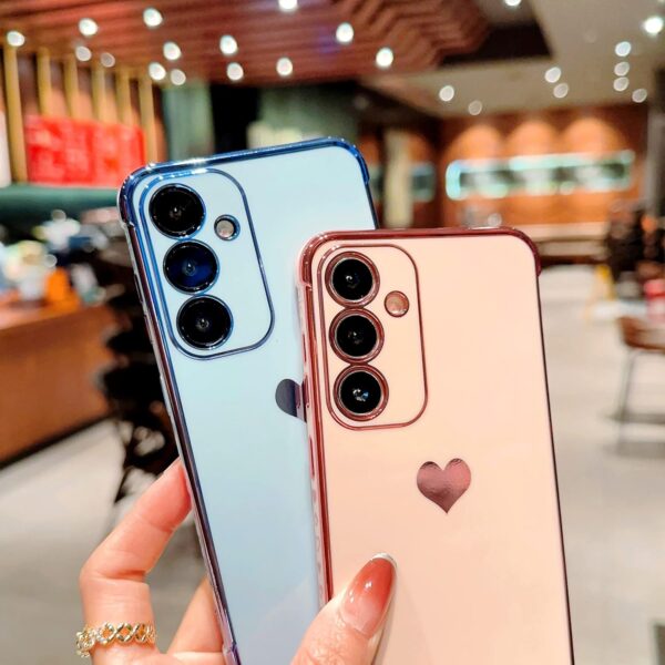 Vepbk Case for Samsung Galaxy A35 5G Soft Case Silicone Cover with Love Hearts Pattern Design Slim Thin Flexible TPU Bumper Shockproof Back Cover Phone Case for Samsung Galaxy A35 5G,Light Blue - Image 7