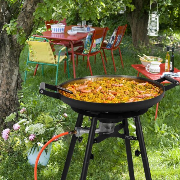 Onlyfire Portable Propane Cooking System Outdoor Cooker Burner with Φ54cm Iron Pot, UK Gas Regulator for Outdoor Camping Cooking - Image 5