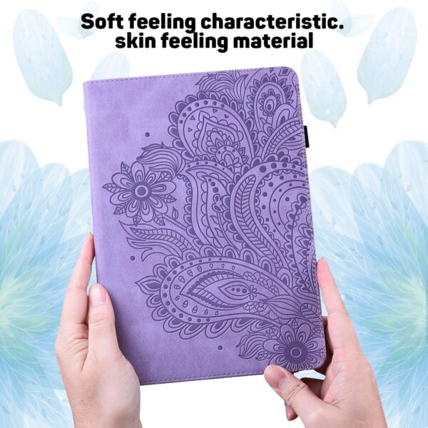 GLANDOTU for Samsung Galaxy Tab A9 8.7 inch Case 2023 (SM-X110/X115/X117), PU Leather Embossed lightweight Folio Flip Tablet Cover with Dual Standing Positions Case -Purple - Image 9