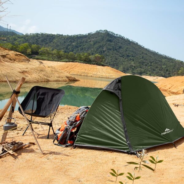 Forceatt Tent, 1/2 Person Two Doors Camping Tent, Ultralight Waterproof 1-2 Man Tent,Quick To Set Up,Portable,for Camping,Motorcycle Travel, Backpacking - Image 9