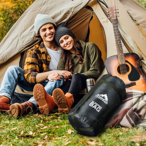 MEREZA Sleeping Bags XL for Mens Double Sleeping bag Adult Wide Sleeping Bag for Camping Big and Tall Sleeping Bags Large 2 Person Sleeping bag King Size Warm Cold Weather - Image 9