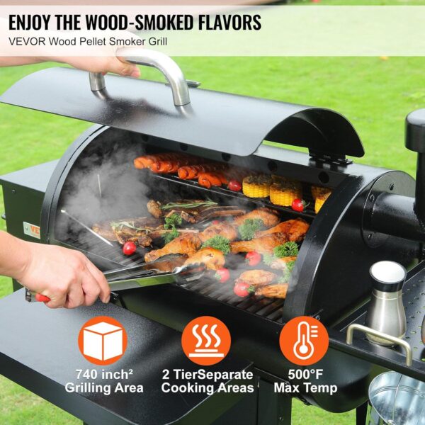 Portable Charcoal Grill BBQ with Cart - Heavy Duty 53-inch Outdoor Cooking Equipment - Image 3