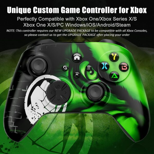 Nonbliep Compatible with Xbox Controller, for Xbox Series X|S, Xbox One X|S, Steam, PC, Special Edition Custom Wireless Controller with 3.5mm Audio Jack/Dual Vibration/Turbo Need to Upgrade - Image 8