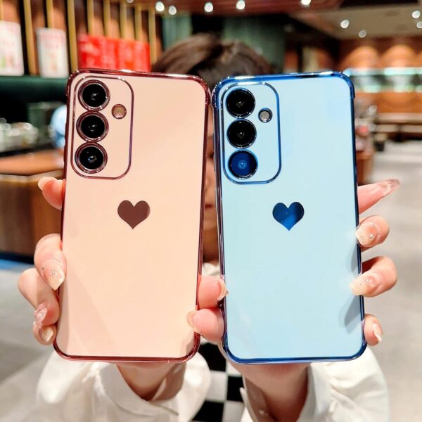 Vepbk Case for Samsung Galaxy A35 5G Soft Case Silicone Cover with Love Hearts Pattern Design Slim Thin Flexible TPU Bumper Shockproof Back Cover Phone Case for Samsung Galaxy A35 5G,Light Blue - Image 6