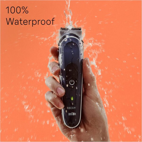Braun Body Groomer 5, Manscape Tool for Men with SkinShield Technology, Sensitive Comb, Wet & Dry, 100% Waterproof, UK 2 Pin Plug, BG5350, Grey/White - Image 7
