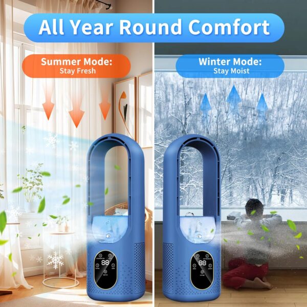 Portable Air Conditioners Fan, Evaporative Mini Air Conditioner with 6 Modes & 1-6H Timer & 7 Colors Night Light, Mini Air Cooling Fan, Personal Desk Air Cooler Fan for Room Bedroom Office Camping - Image 7