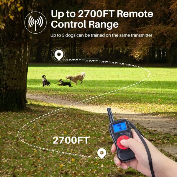 Anti Barking Dog Collars, Bark Collar with Remote, Dog Training Collar with Spray/Vibration/Sound/Light/Multi Dog Training System, Anti Bark Control Range Up to 2700ft, Stop Dog Barking - Image 6