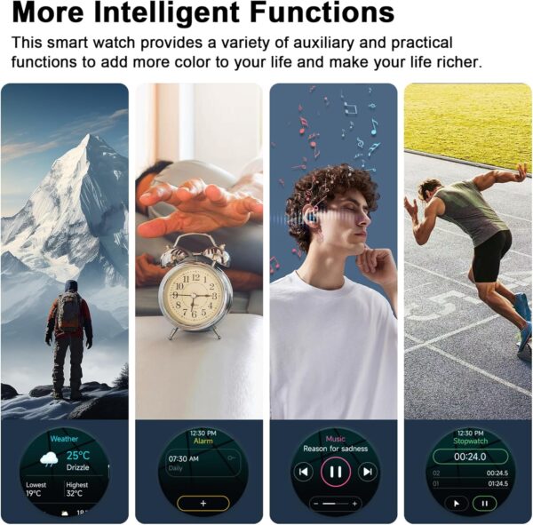 Blackview Military Smart Watch for Men (Answer/Make Calls), 1.39" HD Fitness Watch with Heart Rate SpO2 Sleep Monitor Stress Test, 100+ Sports Modes Waterproof Outdoor Smartwatch for iOS Android - Image 8