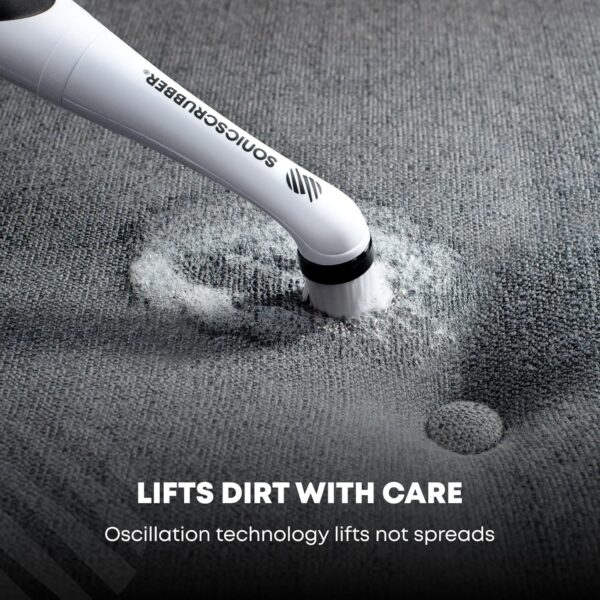 SonicScrubber Household Cleaning Brush - Electric Scrubbing Brush - Home, Kitchen & Bathroom - Removes Mould & Cleans Grout (Washing-Up System) - Image 5