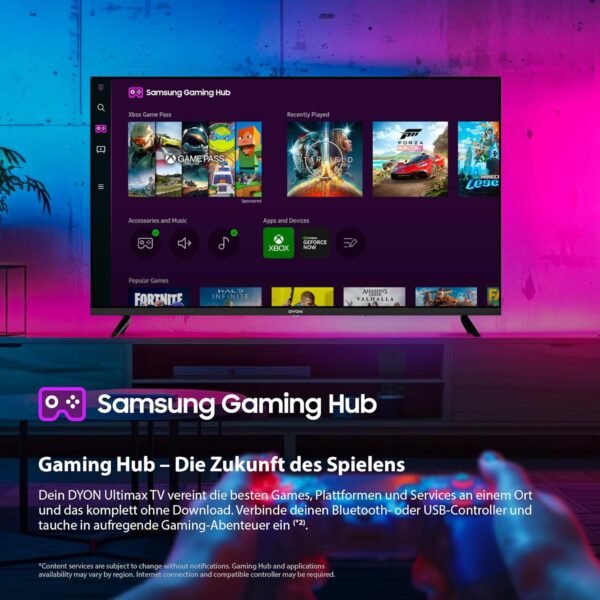 DYON ULTIMAX 32F-TI - Full HD 32 Inch (80 cm) TV (1080p, Smart TV, Tizen OS, Triple Tuner (DVB-C/-S2/-T2), Samsung Smart & Gaming Hub, Prime Video, Netflix, Disney+) [2025] - Image 7